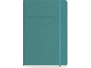 Ημερολόγιο ημερήσιο The Writing Fields Softline 2000 14x21cm 2024 με λάστιχο soft εξώφυλλο με υφή δέρματος Petrol